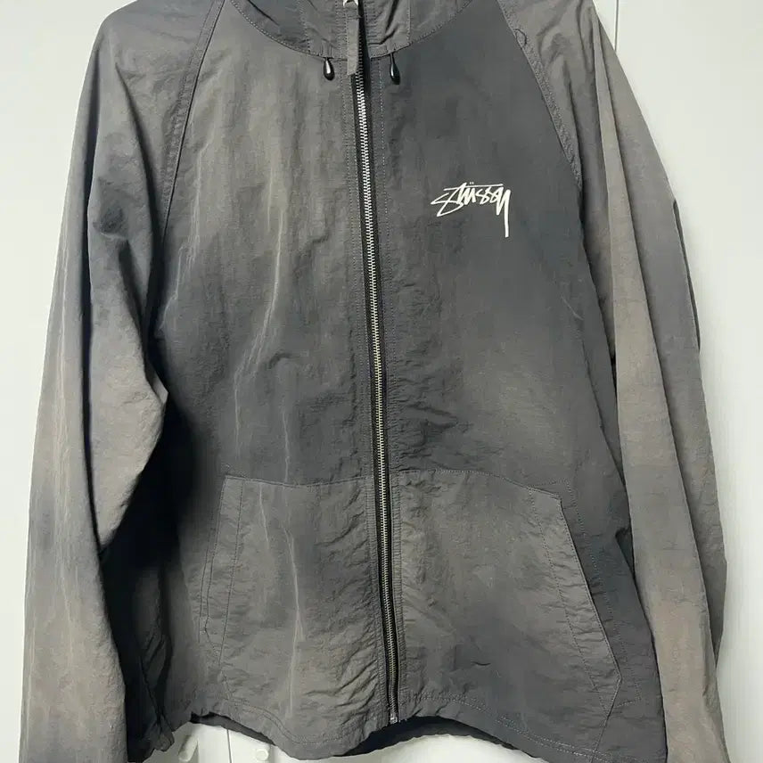 [BUNJANG] Stussy Wave Dyed Beach Shell Jacket Black / 스투시 웨이브 다이 비치 쉘 자켓 블랙