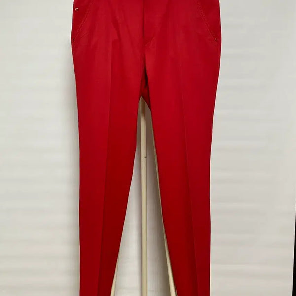 [BUNJANG] W.ANGLE Women's Red Golf Pants Size 84 / W.ANGLE 와이드앵글 여성 골프바지 레드 84