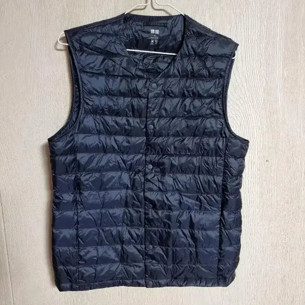 [BUNJANG] Uniqlo Lightweight Padded Vest Men's Medium Navy Round Neck / 유니클로 경량 패딩 조끼 남성 m 네이비 라운드넥