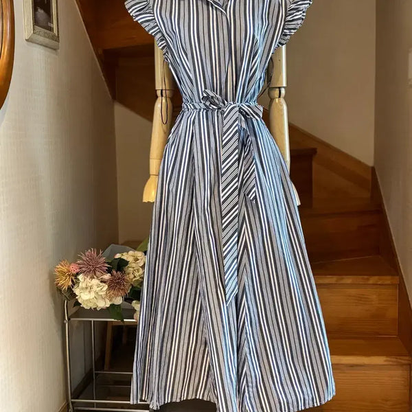 [BUNJANG] Calvin Klein Striped Shirt Dress / 스트라이프 셔츠 원피스.     Calvin Klein