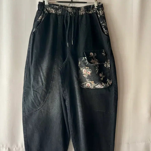 [BUNJANG] Woven Banded Jeans / 밴딩 청바지