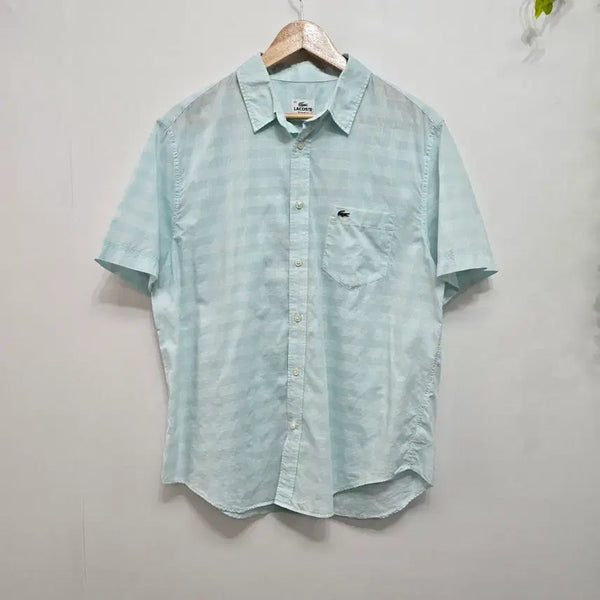 [BUNJANG] Lacoste Regular Fit Short Sleeve Check Shirt / 라코스테 레귤러핏 반팔 셔츠