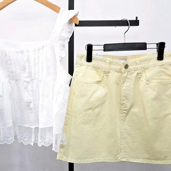 [BUNJANG] Sleeveless Top & Skirt Set / 새상품 나시+스커트 set