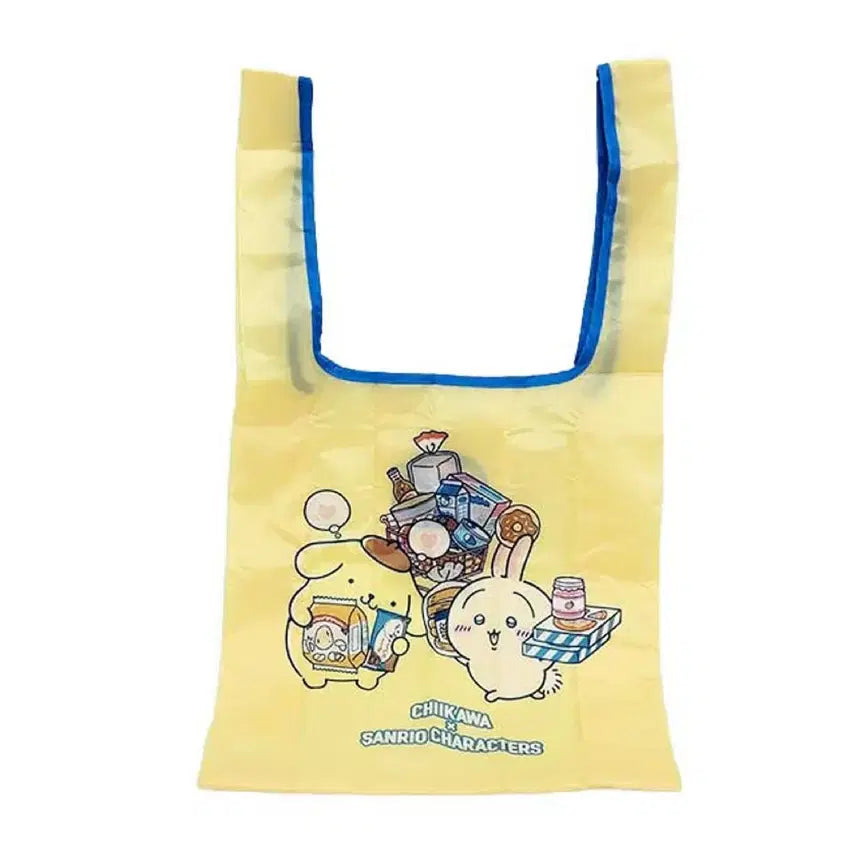 [BUNJANG] Chiikawa x Sanrio Characters Yellow Eco Bag / 치이카와 산리오 캐릭터 에코백 옐로우