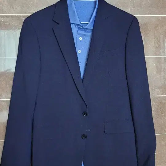 [BUNJANG] Bass Homme Slim Fit Navy Jacket (Summer) / (남성95사이즈)바쏘옴므 슬림핏 네이비 자켓(여름용)