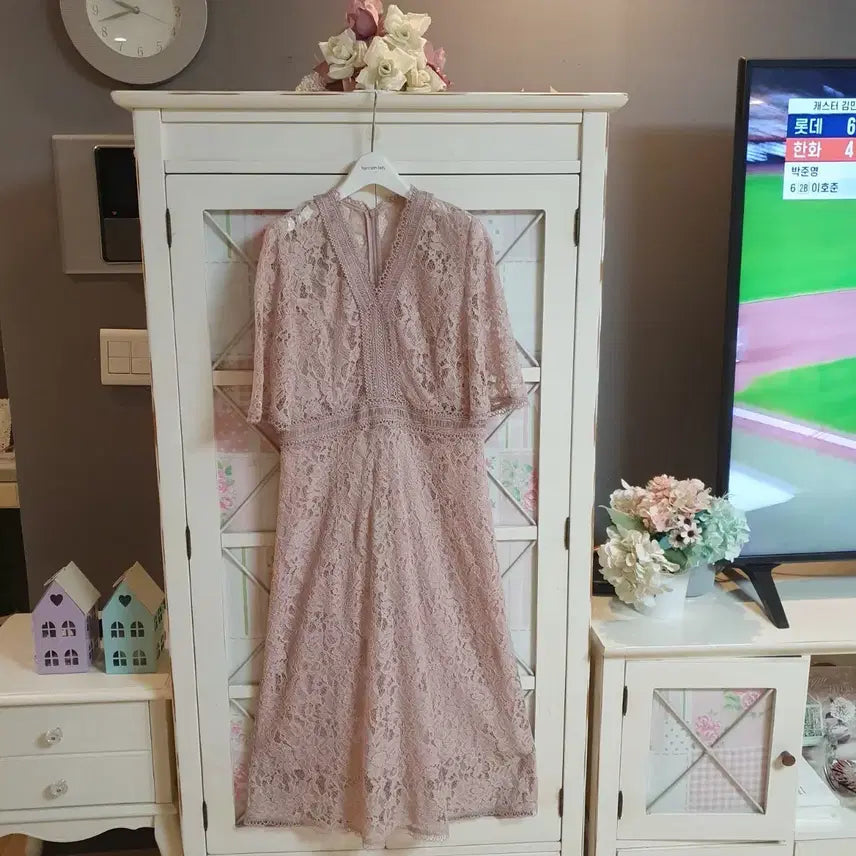 [BUNJANG] J.J. Gote Lace Long Dress / jj지고트 레이스 롱원피스/통통55-66