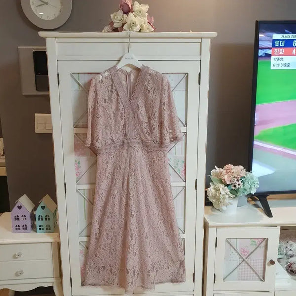 [BUNJANG] J.J. Gote Lace Long Dress / jj지고트 레이스 롱원피스/통통55-66