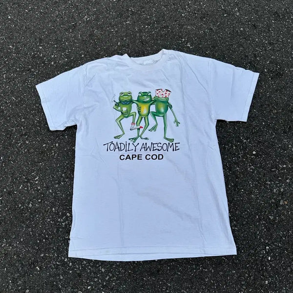 [BUNJANG] Totally Awesome Graphic T-Shirt Frog Print Vintage / [빈티지] Totally Awesome T-Shirt