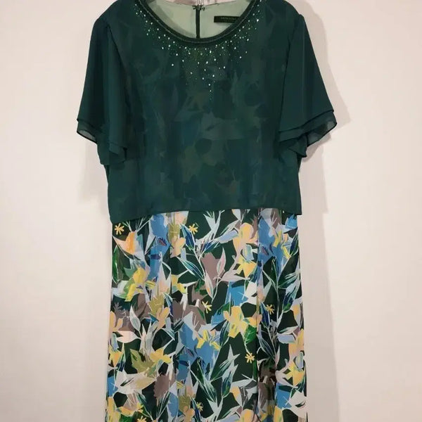 [BUNJANG] Crocodile Chiffon Dress / 크로커다일 쉬폰 원피스