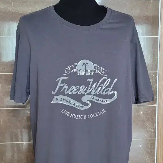 [BUNJANG] Olzen Men's Short Sleeve T-Shirt (Grey) / (남성105-110사이즈)올젠 Free&Wild 반팔티(얇아요)
