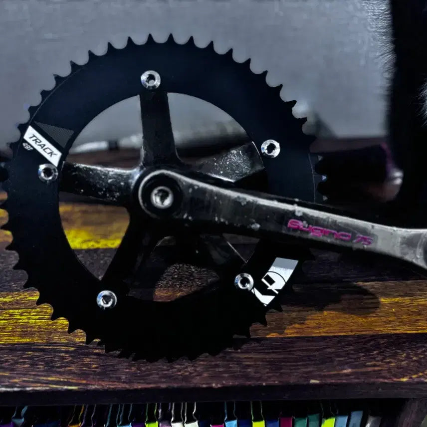 [BUNJANG] Sugino 75 Crankset (Silver Dark) / 슈퍼스기노75 묻따