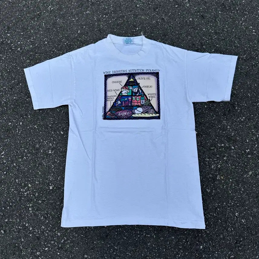 [BUNJANG] 90s Wine Pyramid T-Shirt / [빈티지] 90s Wine Pyramid T-Shirt