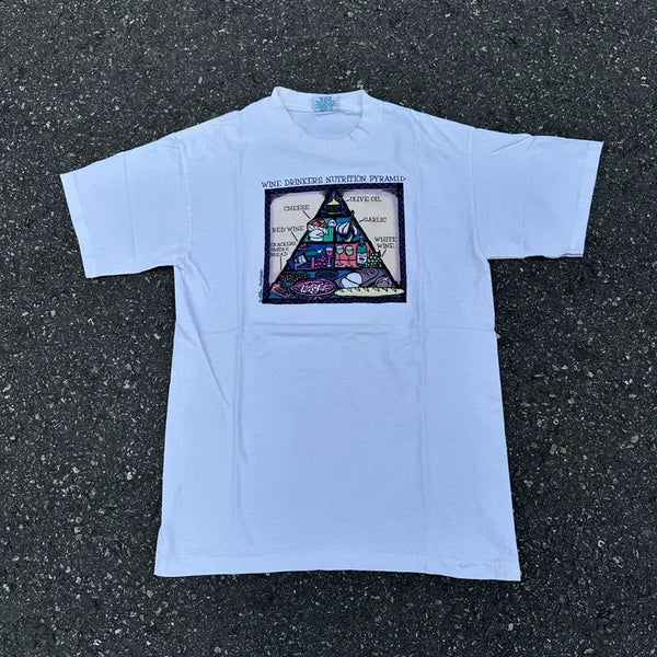 [BUNJANG] 90s Wine Pyramid T-Shirt / [빈티지] 90s Wine Pyramid T-Shirt