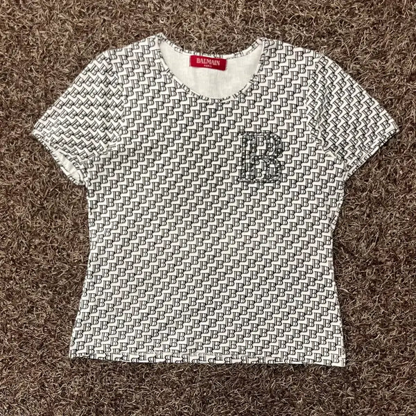 [BUNJANG] Balmain Japan B Monogram Logo Printing T-shirt / 발망 재팬 B 모노그램 로고 프린팅 티셔츠