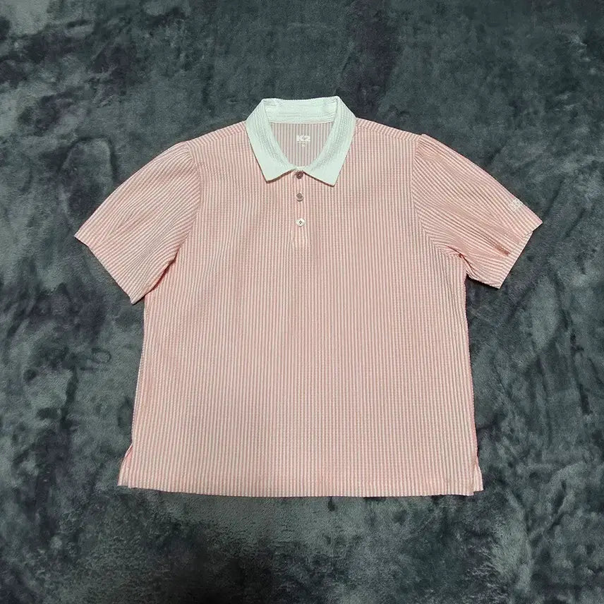[BUNJANG] K2 Women's Seersucker Short-Sleeve Polo T-Shirt / (95)여성 K2 시어써커 반팔 카라 티셔츠