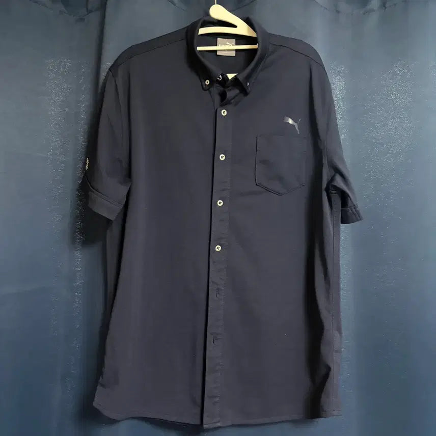 [BUNJANG] Puma Golf Short Sleeve Shirt Navy / 퓨마 골프 판팔 셔츠
