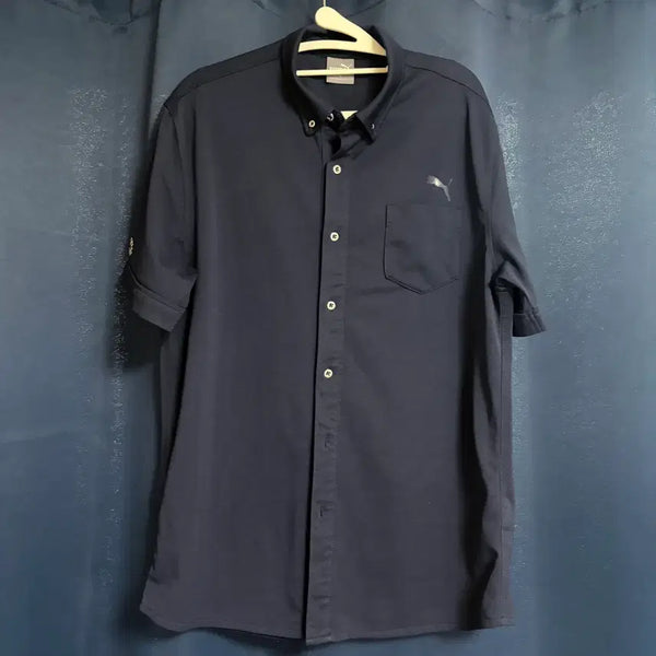 [BUNJANG] Puma Golf Short Sleeve Shirt Navy / 퓨마 골프 판팔 셔츠