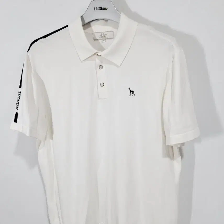 [BUNJANG] Adabat Golf White Collar T-Shirt / 아다바트 골프 화이트 카라티 110
