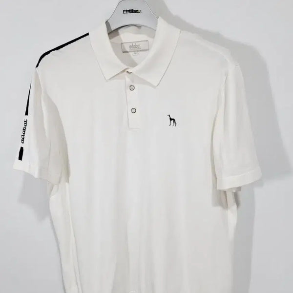 [BUNJANG] Adabat Golf White Collar T-Shirt / 아다바트 골프 화이트 카라티 110