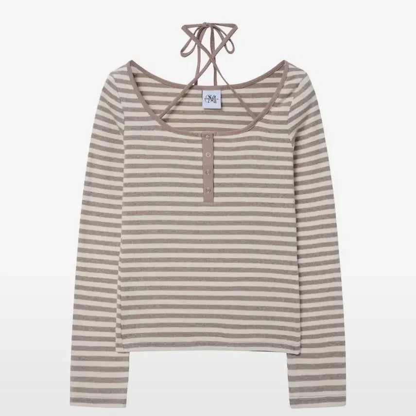 [BUNJANG] Midnight Move Style Strap Top Beige / 미드나잇무브 st strap t