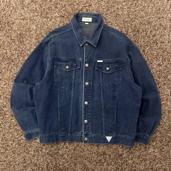 [BUNJANG] Guess 90s Blanket Denim Trucker Jacket / 105 게스 90s 블랭킷 데님 트러커 자켓