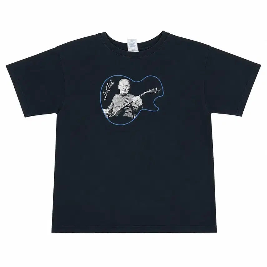 [BUNJANG] 2000s Les Paul 'Iridium Jazz Club' Live Commemorative Vintage T-Shirt / 2000's 길단 레스 폴 '뉴욕 이리디움 재즈 클럽' 라이브 기념 빈티지 티셔츠