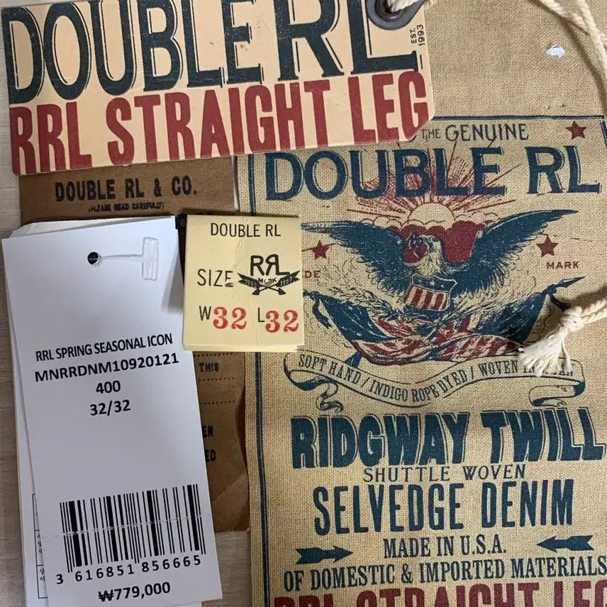 [BUNJANG] RRL Miller Straight Fit Selvedge Jeans 32 / 더블알엘 밀너 스트레이트핏 셀비지 진 32