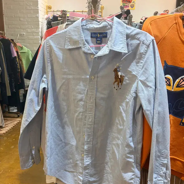 [BUNJANG] Polo Ralph Lauren Blue Stripe Classic Fit Shirt / 폴로 랄프로렌 셔츠 블루 스트라이프