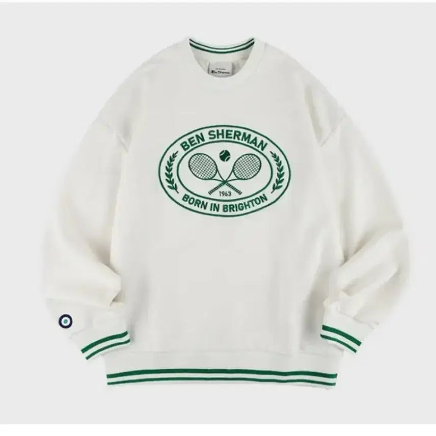 [BUNJANG] Ben Sherman Crewneck Sweatshirt White / 벤셔먼 맨투맨 화이트