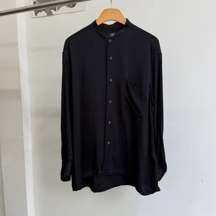 [BUNJANG] Sage Homme Karaless Shirt (Made in Japan) / SAGE HOMME (Made in Japan) 카라리스 셔츠