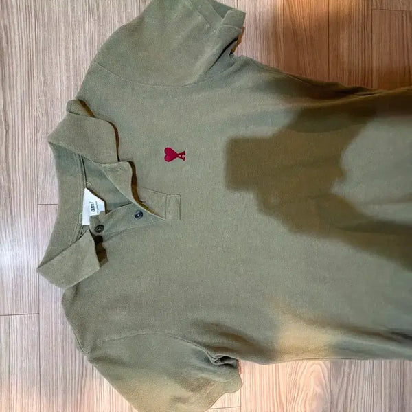[BUNJANG] AMI Khaki Polo T-Shirt (Size M) / 아미 카라티 M