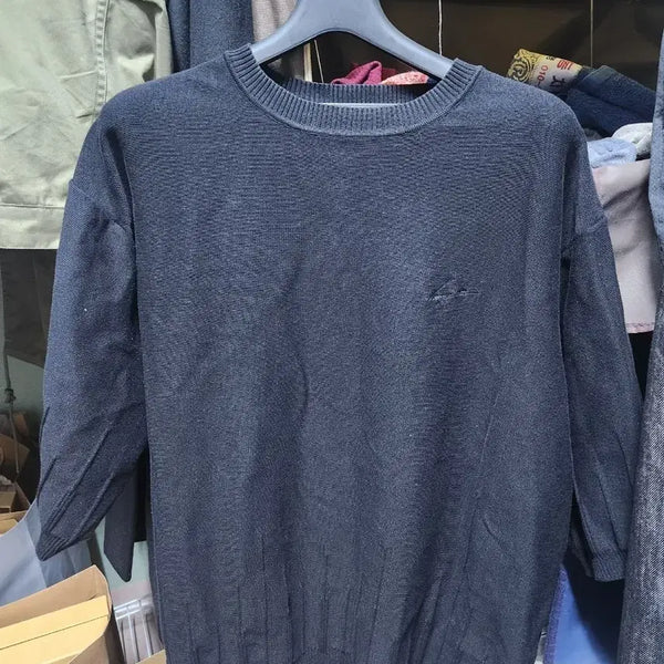 [BUNJANG] Songzio Black Short-Sleeve Knit (Size 52) / [52] 송지오 반팔 니트
