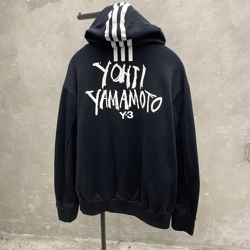 [BUNJANG] Y-3 Yohji Yamamoto Printing Two-Way Hooded Zip-Up / [S] Y-3 요지 야마모토 투웨이 백 프린팅 후드집업