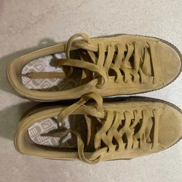 [BUNJANG] Puma Suede Platform Beige Women's Shoes Size 255 / 푸마 스웨이드 플랫폼 베이지 255 | 상태 좋음 | 정품