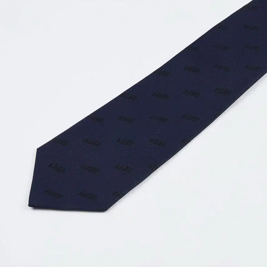 [BUNJANG] Ader Error Logo Jacquard Silk Tie Navy / 아더에러 로고 타이 네이비