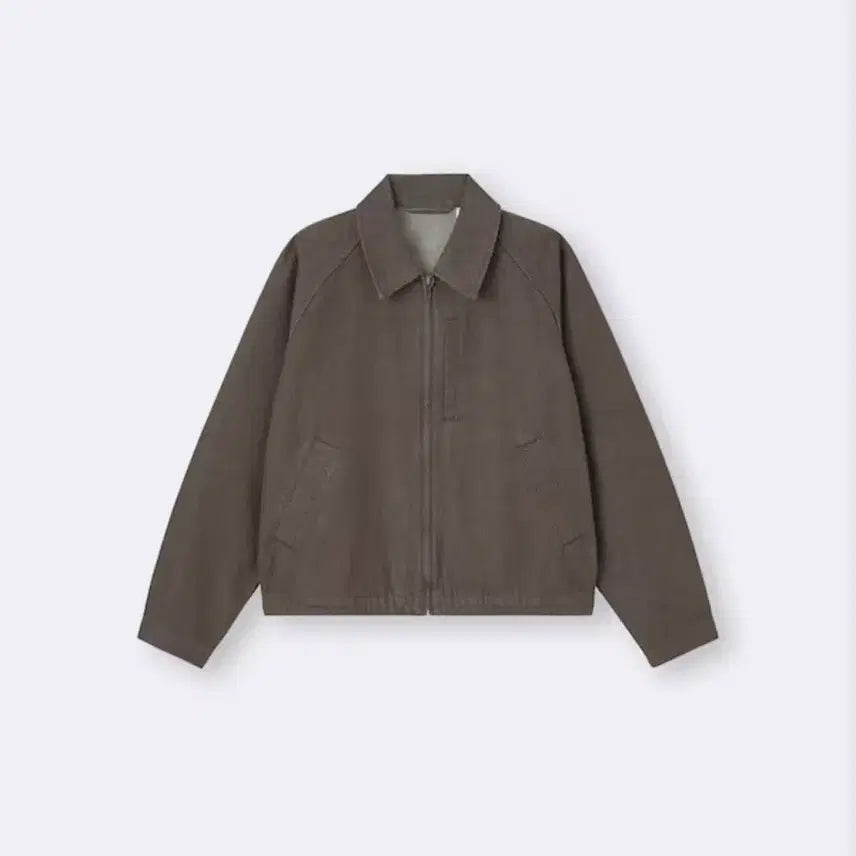 [BUNJANG] GU Cotton Zip-Up Blouson Jacket Brown / [3XL] GU 코튼 집업 자켓 블루종 브라운