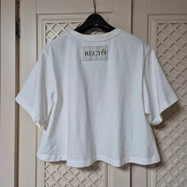 [BUNJANG] RECTO Back Patch Logo Cropped T-Shirt / RECTO 렉토 백패치 로고 크롭