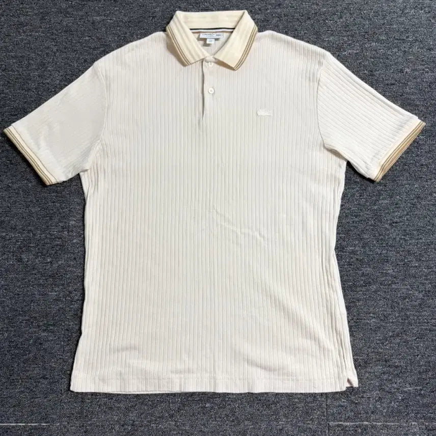 [BUNJANG] Lacoste Ribbed Short Sleeve Polo Knit XL / 라코스테 골지 반팔 카라 니트