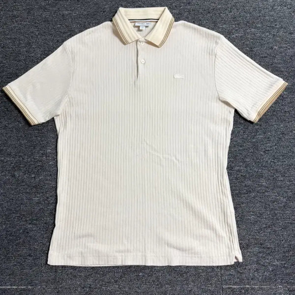 [BUNJANG] Lacoste Ribbed Short Sleeve Polo Knit XL / 라코스테 골지 반팔 카라 니트