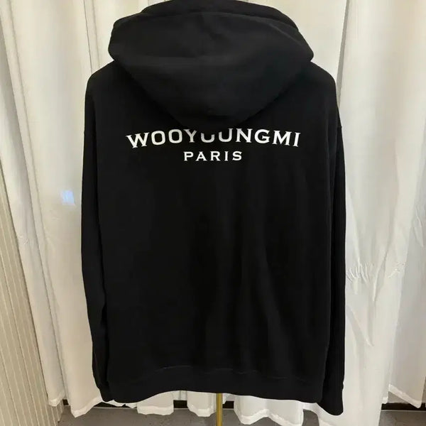 [BUNJANG] Wooyoungmi Black Back Logo Hoodie Size 50 / [50] 우영미 백로고 후드티 블랙