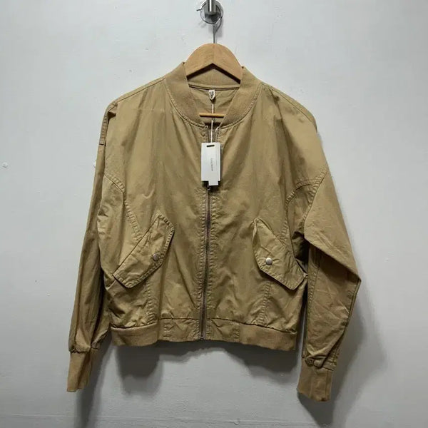 [BUNJANG] Beige Flight Jacket Cotton Jacket Women's M / 베이지 항공 점퍼 면자켓 여성 M