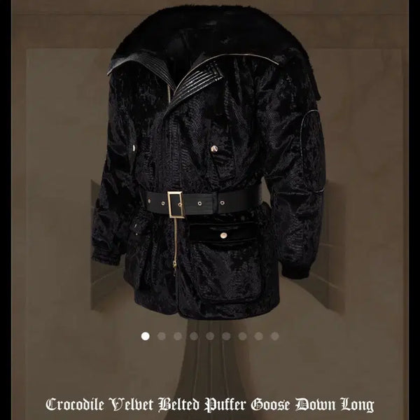 [BUNJANG] Lapinatto Crocodile Padded Jacket / 라피나토 크로커다일 패딩
