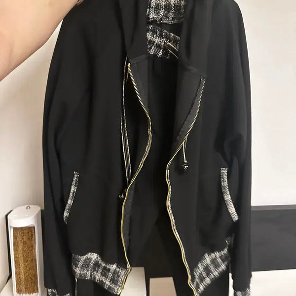 [BUNJANG] Rafinato Tweed Hoodie Setup Training Suit / 라피나토 트위드 후드셋업 트레이닝복