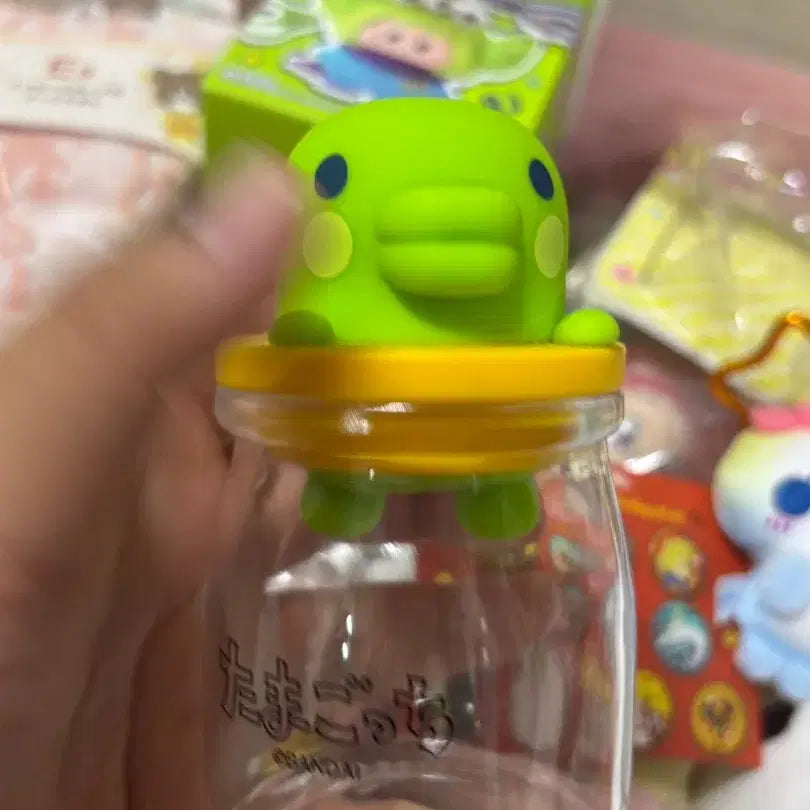 [BUNJANG] Tamagotchi Kuchipatchi Glass Bottle / 다마고치 주댕치 쿠치파치 유리병
