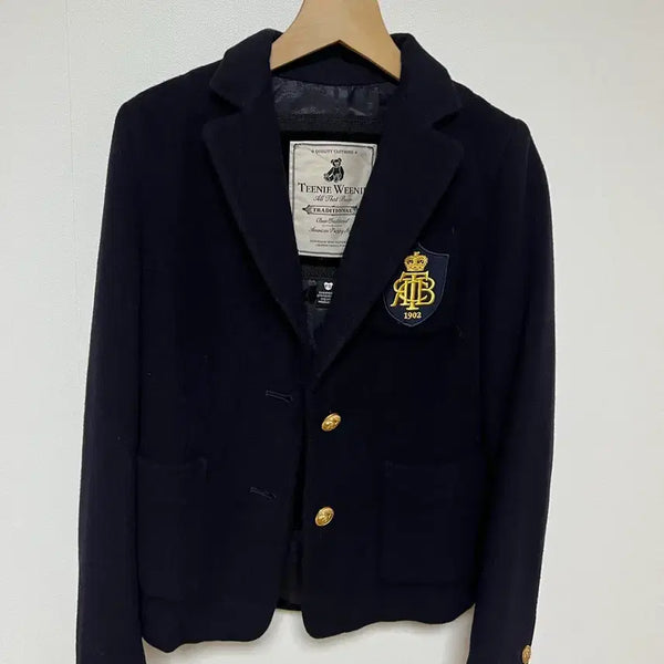 [BUNJANG] Teenie Weenie Navy Gold Button Blazer (90% Wool) / [정품] 티니위니 네이비 금장 블레이저 (울 90%)