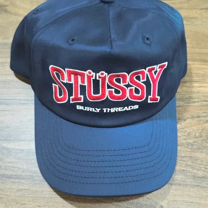 [BUNJANG] Stussy Mid Depth Burly Thread Snapback Navy / 스투시 미드 뎁스 벌리 쓰레드 스냅백 네이비