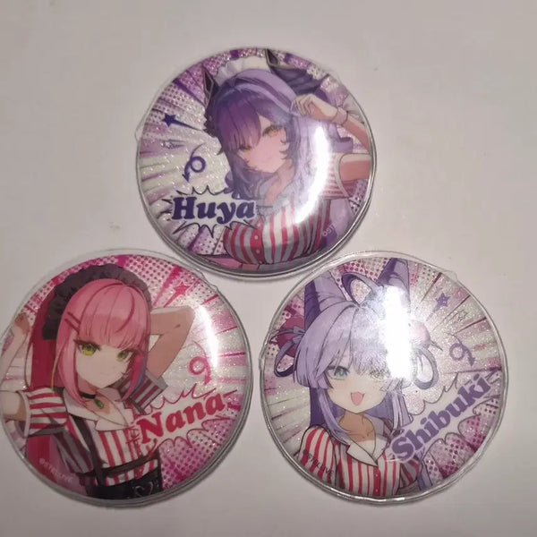 [BUNJANG] Stellive SIX STAR Huya Nana Buckie Badge / 스텔라이브 SIX STAR 뱃지 후야 나나 부키