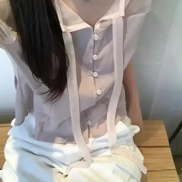 [BUNJANG] Le Bain Amelia Blouse Pink / 르베인 아멜리아 블라우스 핑크