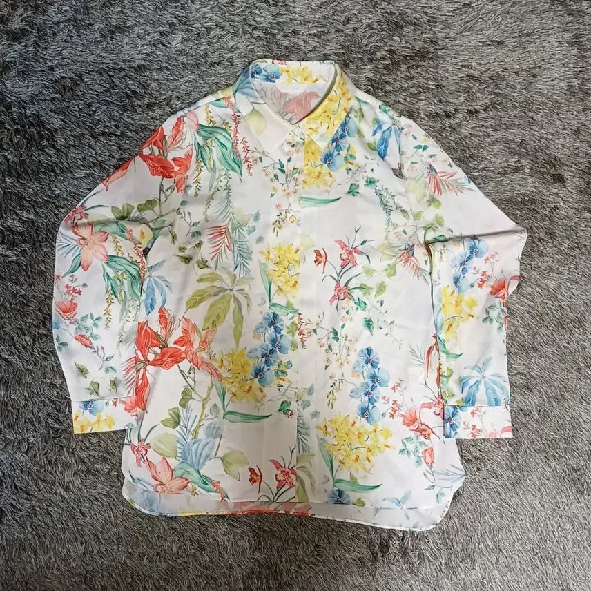 [BUNJANG] Morado Floral Long Sleeve Blouse / 모라도 플로럴 블라우스 긴팔 호칭 92 55~66 여성