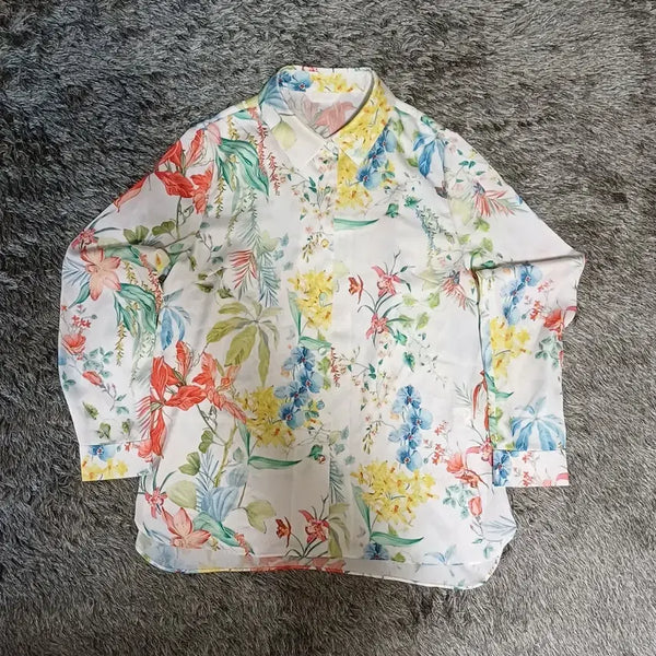 [BUNJANG] Morado Floral Long Sleeve Blouse / 모라도 플로럴 블라우스 긴팔 호칭 92 55~66 여성